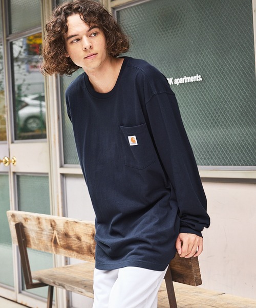 Carhartt カーハートビッグサイズ ワンポイントロゴ 長袖カットソー（Tシャツ/カットソー）｜Carhartt（カーハート）