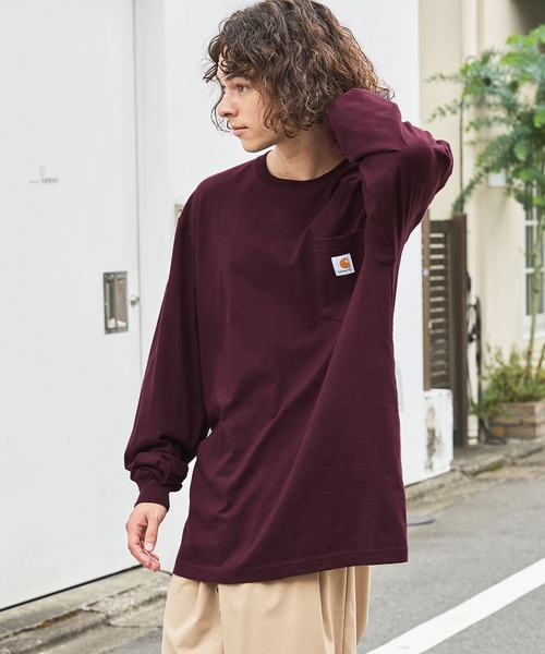 Carhartt カーハートビッグサイズ ワンポイントロゴ 長袖カットソー（Tシャツ/カットソー）｜Carhartt（カーハート）