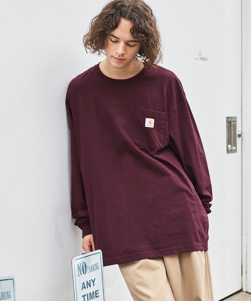 Carhartt カーハートビッグサイズ ワンポイントロゴ 長袖カットソー（Tシャツ/カットソー）｜Carhartt（カーハート）
