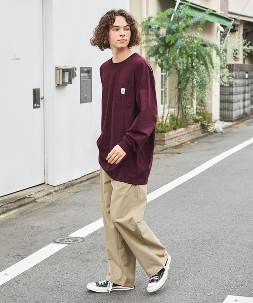 Carhartt カーハートビッグサイズ ワンポイントロゴ 長袖カットソー（Tシャツ/カットソー）｜Carhartt（カーハート）