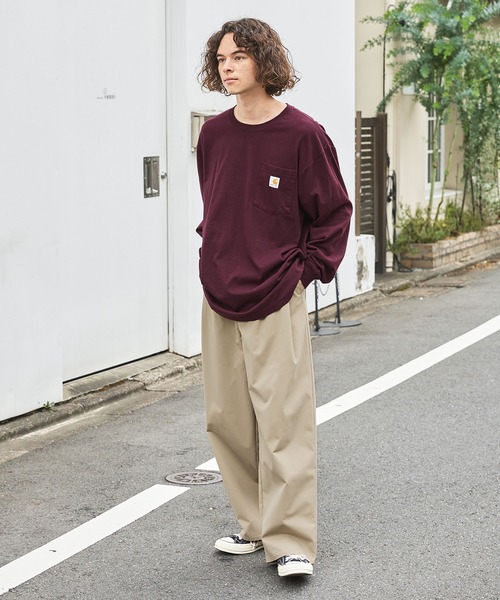 Carhartt カーハートビッグサイズ ワンポイントロゴ 長袖カットソー（Tシャツ/カットソー）｜Carhartt（カーハート）