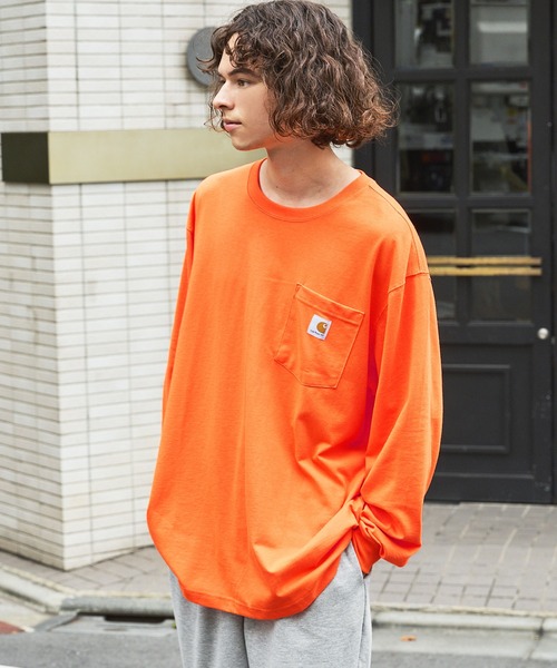 Carhartt カーハートビッグサイズ ワンポイントロゴ 長袖カットソー（Tシャツ/カットソー）｜Carhartt（カーハート）