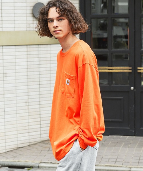 Carhartt カーハートビッグサイズ ワンポイントロゴ 長袖カットソー（Tシャツ/カットソー）｜Carhartt（カーハート）