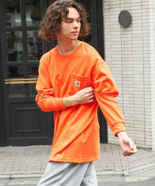 Carhartt カーハートビッグサイズ ワンポイントロゴ 長袖カットソー（Tシャツ/カットソー）｜Carhartt（カーハート）