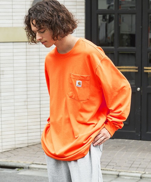 Carhartt カーハートビッグサイズ ワンポイントロゴ 長袖カットソー（Tシャツ/カットソー）｜Carhartt（カーハート）