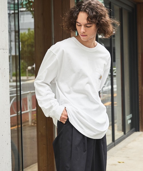 Carhartt カーハートビッグサイズ ワンポイントロゴ 長袖カットソー（Tシャツ/カットソー）｜Carhartt（カーハート）