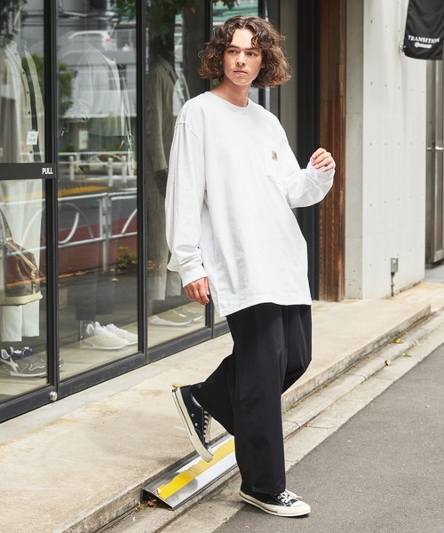 Carhartt カーハートビッグサイズ ワンポイントロゴ 長袖カットソー（Tシャツ/カットソー）｜Carhartt（カーハート）