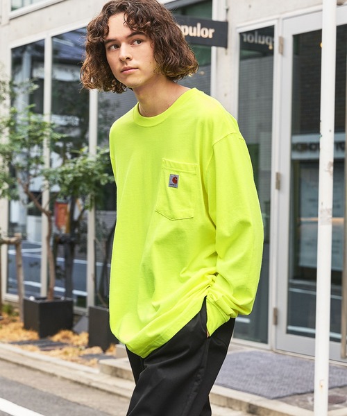 Carhartt カーハートビッグサイズ ワンポイントロゴ 長袖カットソー（Tシャツ/カットソー）｜Carhartt（カーハート）