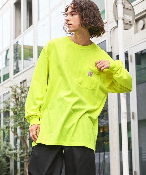 Carhartt カーハートビッグサイズ ワンポイントロゴ 長袖カットソー（Tシャツ/カットソー）｜Carhartt（カーハート）