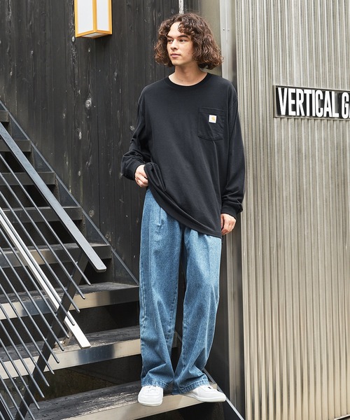 Carhartt カーハートビッグサイズ ワンポイントロゴ 長袖カットソー（Tシャツ/カットソー）｜Carhartt（カーハート）
