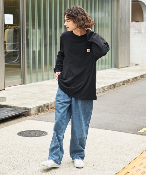 Carhartt カーハートビッグサイズ ワンポイントロゴ 長袖カットソー（Tシャツ/カットソー）｜Carhartt（カーハート）