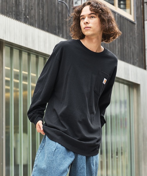 Carhartt カーハートビッグサイズ ワンポイントロゴ 長袖カットソー（Tシャツ/カットソー）｜Carhartt（カーハート）