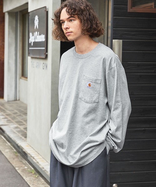 Carhartt カーハートビッグサイズ ワンポイントロゴ 長袖カットソー（Tシャツ/カットソー）｜Carhartt（カーハート）