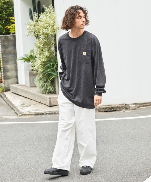 Carhartt カーハートビッグサイズ ワンポイントロゴ 長袖カットソー（Tシャツ/カットソー）｜Carhartt（カーハート）