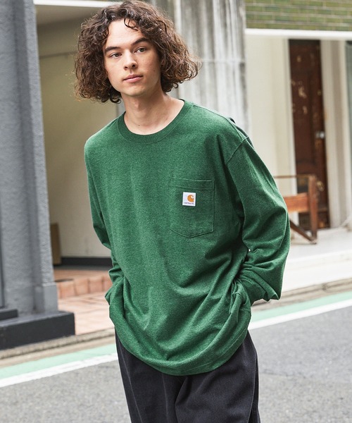 Carhartt カーハートビッグサイズ ワンポイントロゴ 長袖カットソー（Tシャツ/カットソー）｜Carhartt（カーハート）