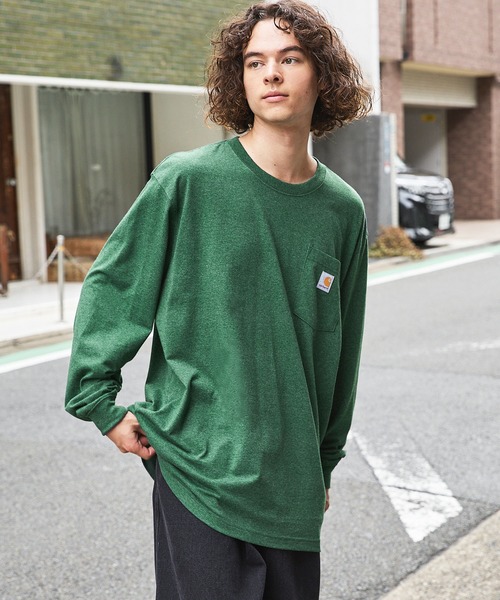 Carhartt カーハートビッグサイズ ワンポイントロゴ 長袖カットソー（Tシャツ/カットソー）｜Carhartt（カーハート）