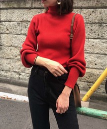 Ameri | TURTLE PUFF SLEEVE KNIT(ニット/セーター)