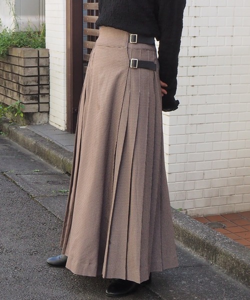 tiptop(ティップトップ)の「【web限定アイテム】サイドベルト付きチェックラッププリーツスカート(スカート・レディース・ベージュ/ブラウン/アイボリー・FREE)」の18枚目の写真