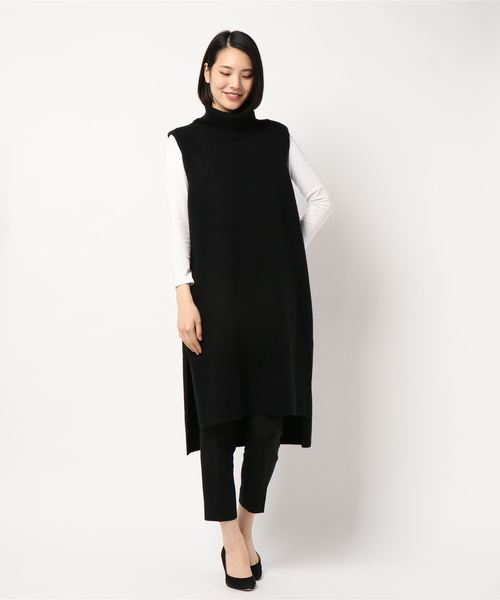 セール ワンピース Midiumi ミディウミ のファッション ノースリーブハイネックワンピース ワンピース
