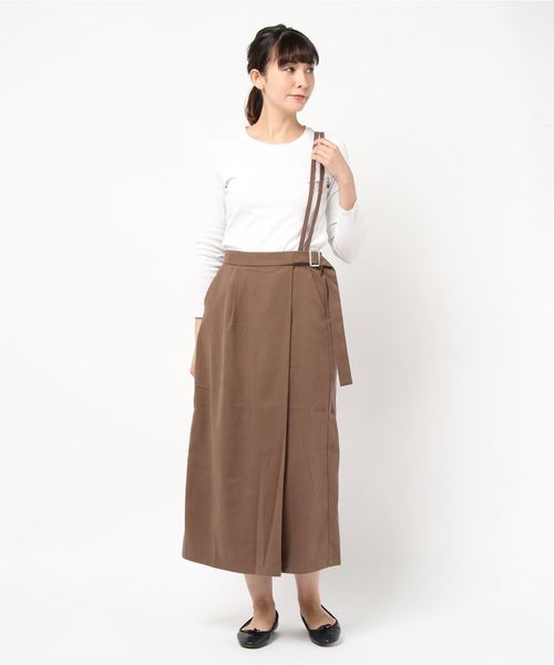 STYLEBLOCK（スタイルブロック）の「フェイクスウェード2WAYジャンパースカート（ジャンパースカート・レディース・モカ/キャメル/ブラック/ベージュ・M）」の7枚目の写真