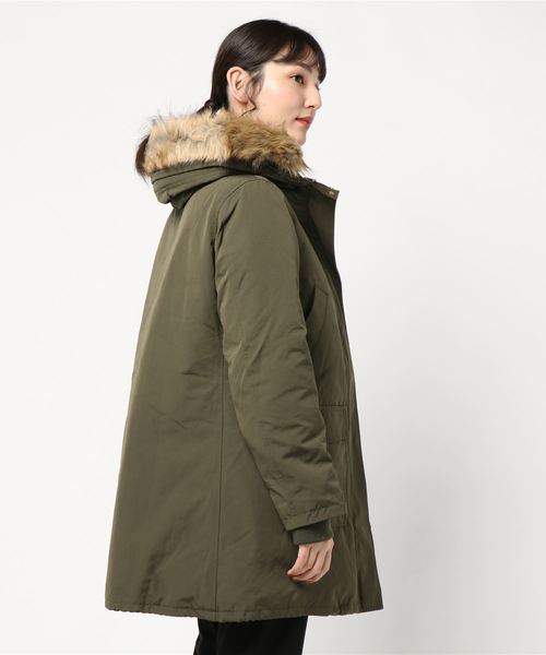 miniyu（ミニュウ）の「モッズダウンコート(ag)（その他アウター・レディース・ブラック/ベージュ/カーキ・M/L）」の4枚目の写真