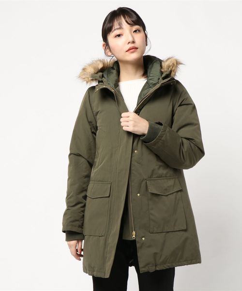 miniyu（ミニュウ）の「モッズダウンコート(ag)（その他アウター・レディース・ブラック/ベージュ/カーキ・M/L）」の10枚目の写真