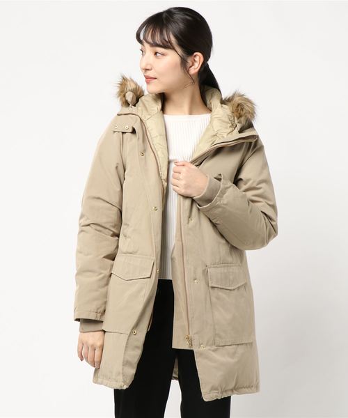 miniyu（ミニュウ）の「モッズダウンコート(ag)（その他アウター・レディース・ブラック/ベージュ/カーキ・M/L）」の8枚目の写真