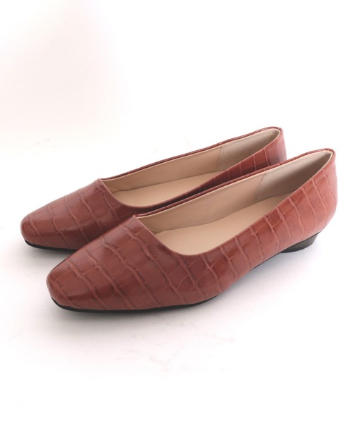 archives（アルシーヴ）の「クロコ調スクエアパンプス（パンプス・レディース・ブラック/ベージュ/ブラウン・MEDIUM/LARGE）」の7枚目の写真