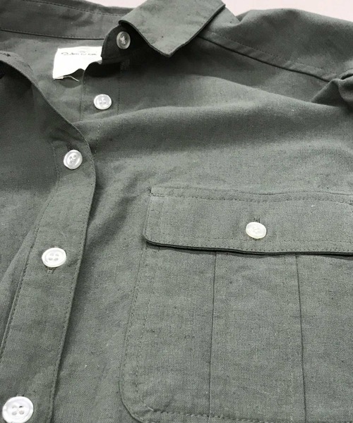 OMNES（オムネス）の「製品洗い 綿麻 CPOシャツジャケット（その他アウター・レディース・ベージュ/カーキ・FREE）」の4枚目の写真