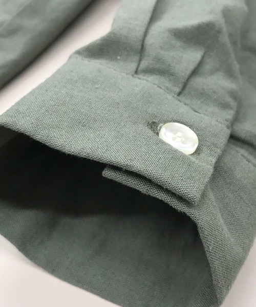 OMNES（オムネス）の「製品洗い 綿麻 CPOシャツジャケット（その他アウター・レディース・ベージュ/カーキ・FREE）」の3枚目の写真
