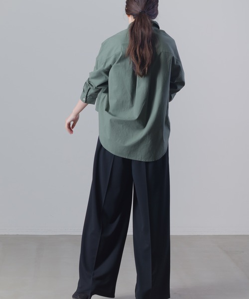 OMNES（オムネス）の「製品洗い 綿麻 CPOシャツジャケット（その他アウター・レディース・ベージュ/カーキ・FREE）」の15枚目の写真