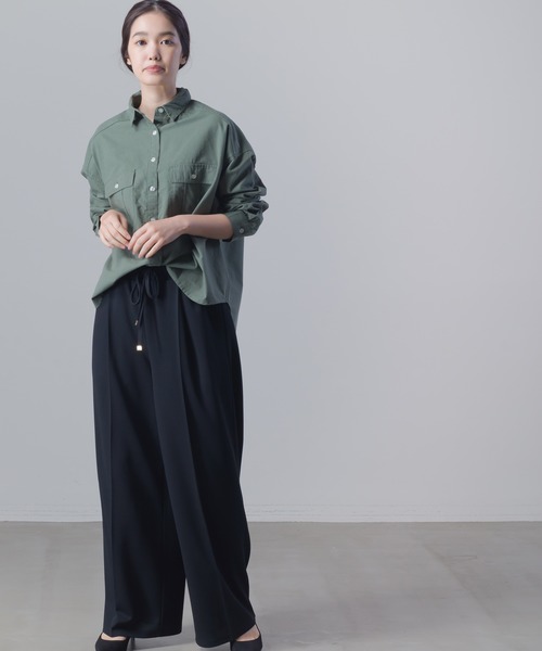 OMNES（オムネス）の「製品洗い 綿麻 CPOシャツジャケット（その他アウター・レディース・ベージュ/カーキ・FREE）」の16枚目の写真