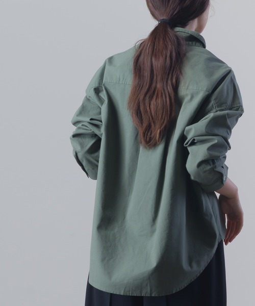 OMNES（オムネス）の「製品洗い 綿麻 CPOシャツジャケット（その他アウター・レディース・ベージュ/カーキ・FREE）」の18枚目の写真