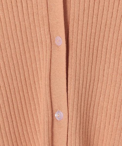 coen（コーエン）の「【WEB限定カラー】リブ編みVネックカーディガン（カーディガン/ボレロ・レディース・オフホワイト/シャーベット/ライトブルー/レッド/ブラック・FREE）」の13枚目の写真