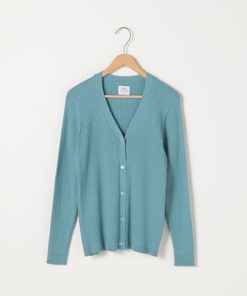 coen（コーエン）の「【WEB限定カラー】リブ編みVネックカーディガン（カーディガン/ボレロ・レディース・オフホワイト/シャーベット/ライトブルー/レッド/ブラック・FREE）」の9枚目の写真