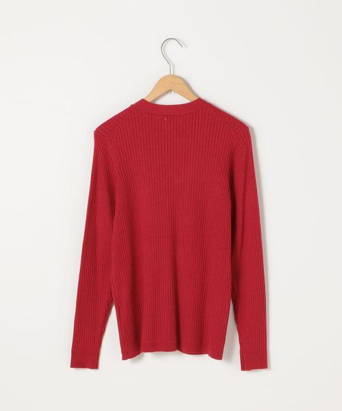 coen（コーエン）の「【WEB限定カラー】リブ編みVネックカーディガン（カーディガン/ボレロ・レディース・オフホワイト/シャーベット/ライトブルー/レッド/ブラック・FREE）」の7枚目の写真