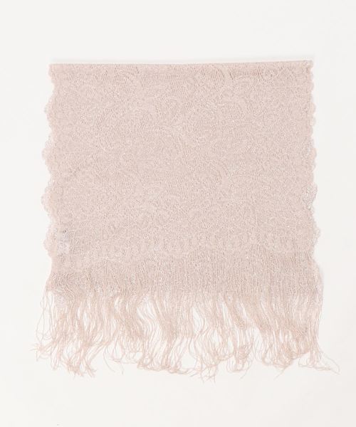 ROPE' PICNIC（ロペピクニック）の「スカラップフラワーレース刺繍ストール（ストール/ショール・レディース・ピンク系その他2/ゴールド・FREE）」の8枚目の写真