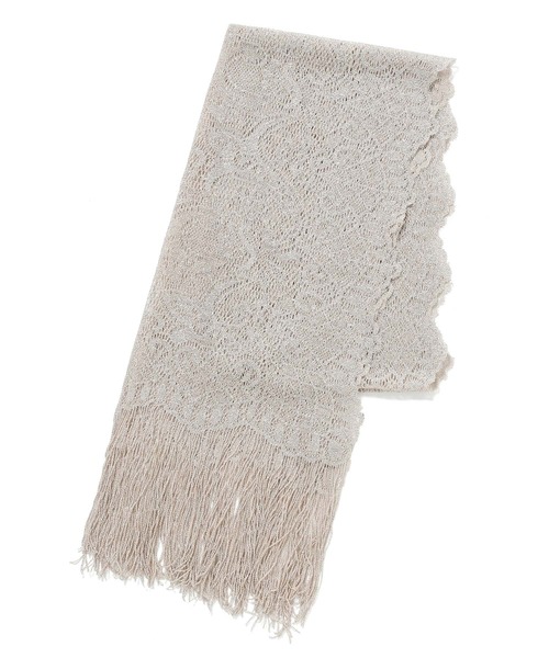 ROPE' PICNIC（ロペピクニック）の「スカラップフラワーレース刺繍ストール（ストール/ショール・レディース・ピンク系その他2/ゴールド・FREE）」の9枚目の写真