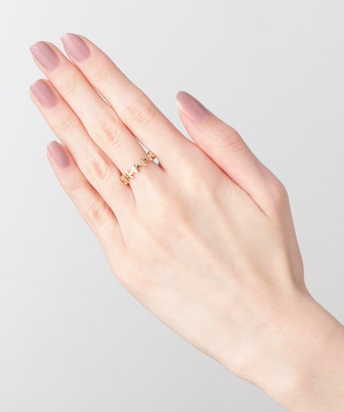 COCOSHNIK（ココシュニック）の「リーフ連続　リング（リング・レディース・ホワイト系その他7・10号/14号/12号）」の6枚目の写真