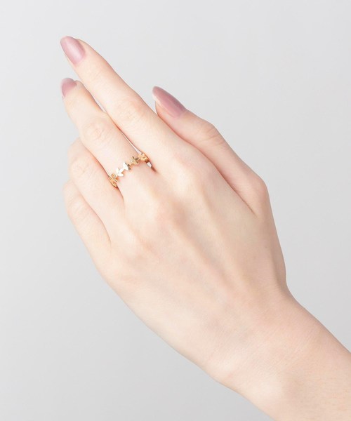 COCOSHNIK（ココシュニック）の「リーフ連続　リング（リング・レディース・ホワイト系その他7・10号/14号/12号）」の7枚目の写真