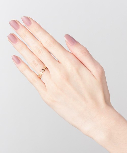 COCOSHNIK（ココシュニック）の「リーフ連続　リング（リング・レディース・ホワイト系その他7・10号/14号/12号）」の8枚目の写真