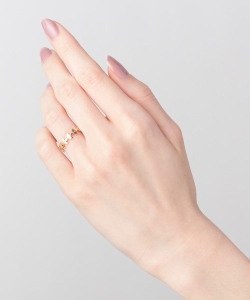 COCOSHNIK（ココシュニック）の「リーフ連続　リング（リング・レディース・ホワイト系その他7・10号/14号/12号）」の9枚目の写真