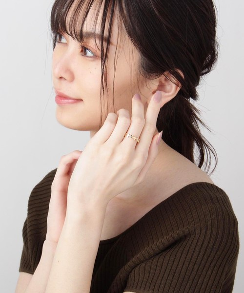 COCOSHNIK（ココシュニック）の「リーフ連続　リング（リング・レディース・ホワイト系その他7・10号/14号/12号）」の10枚目の写真