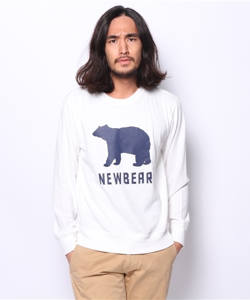 WEGO（ウィゴー）の「WEGO/アニマルモチーフスウェット（スウェット・メンズ・ホワイト/ネイビー・LARGE/MEDIUM）」の2枚目の写真