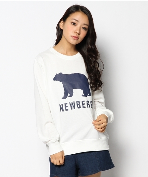 WEGO（ウィゴー）の「WEGO/アニマルモチーフスウェット（スウェット・メンズ・ホワイト/ネイビー・LARGE/MEDIUM）」の3枚目の写真