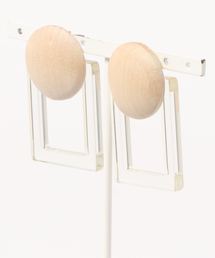 AMERICAN HOLIC | ウッド×クリアパーツピアス(ピアス（両耳用）)