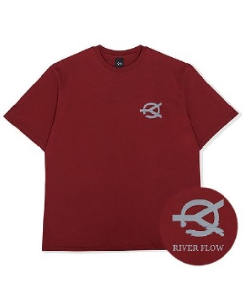 OY(オーワイ)の「『OY/オーワイ』RIVER FLOW LOGO T/背中BIGロゴ半袖Tシャツ(Tシャツ/カットソー・メンズ・ホワイト/ブラック/ボルドー・FREE)」の1枚目の写真