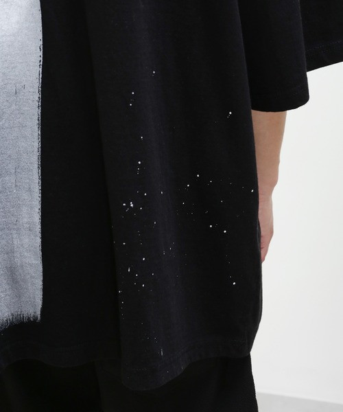 minsobi（ミンソビ）の「ハンドペインティングTシャツ（Tシャツ/カットソー・メンズ・ブラック・FREE）」の5枚目の写真