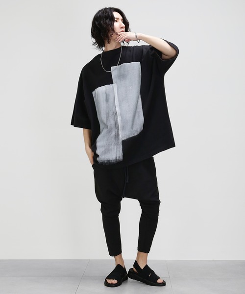 minsobi（ミンソビ）の「ハンドペインティングTシャツ（Tシャツ/カットソー・メンズ・ブラック・FREE）」の6枚目の写真