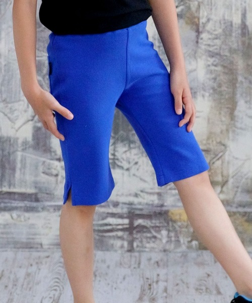 Bee des Bee（ビーデスビー）の「ストレッチハーフパンツ（その他パンツ・キッズ・パープル/ライトピンク/ブラウン/ベージュ/ブルー/ライトグレー/ホワイト/ミント/チャコール/ブラック/スモークグレー/ダークグリーン/エンジ/ライトインディゴブルー/ライトパープル/カーキ/ラベンダー/サーモンピンク/グリーン・100cm/110cm/120cm/130cm/140cm/150cm）」の12枚目の写真